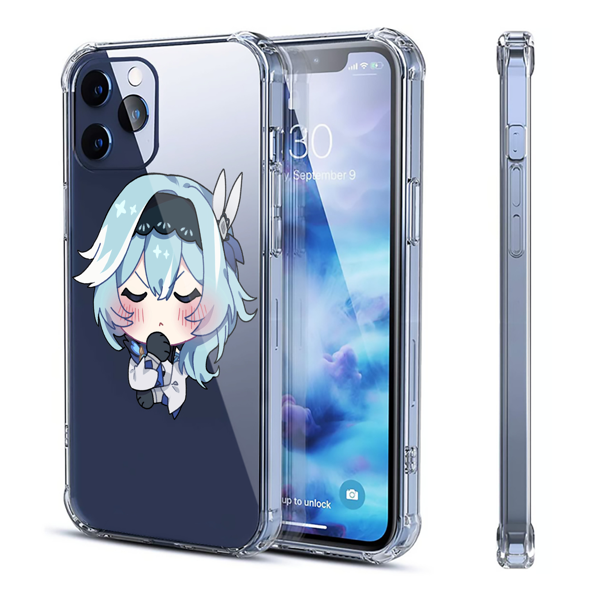 げんし神 优菈 ゆうら genshin Yūra 【iPhone 12シリーズ対応】透明スマホケース（クリアソフトケース）
